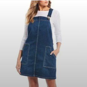 COPPER KEY Denim Pinafore Dress